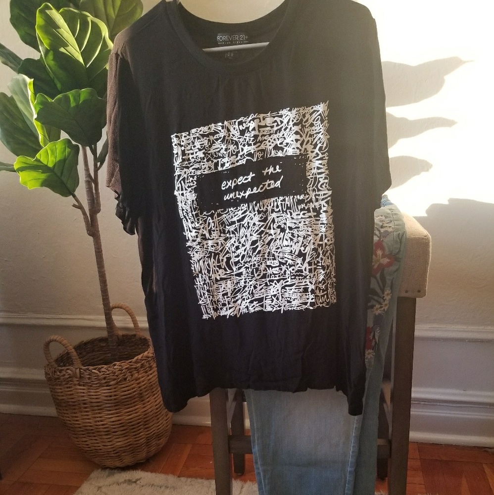 Forever 21 Plus black and white blouse